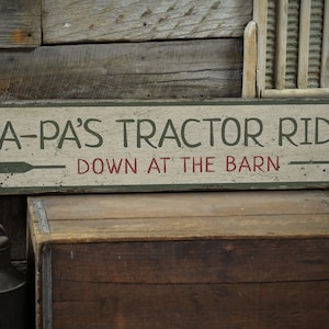 Pa-Pa Tractor Sign, Tractor Ride Decor, Tractor Lover, Wooden Tractor Event Sign Decor, Wood Decor- Rustic Hand Made Wooden Sign
