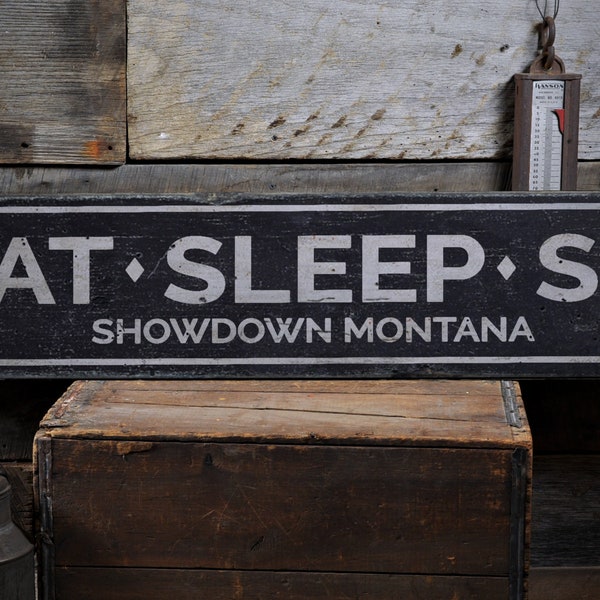 Eat Sleep Ski Sign, Wood Ski Decor, Ski Lover Gift, Custom Ski Resort Sign, Ski Lodge Decor, Ski Gift, HandMade Vintage Wood Sign