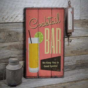 Cocktail Barn Decor, Cocktail Decor, Beach Drinking Day, Beach Fun Sign, Wooden Sale Decor, Wooden Wall Decor - Wooden Old Signs Decor