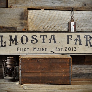 Custom Farm Sign, Wood Farm Sign, Family Farm Sign, Est Date Wall Decor Sign - Rustic Hand Made Vintage Personalized Wooden Signs For Decor