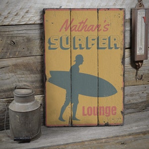 Surfing Gift, Surfer Sign, Surf Wall Art, Surfing Shack Sign, Surfing Lounge Sign, Surfing Signs, Surfing Wall Decor -Wooden Sign Decor