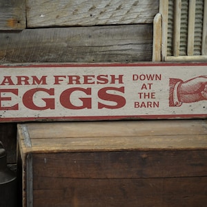 Fresh Eggs Sign, Farm Fresh Eggs Sign, Chicken Lover Sign, Wooden Sleigh Sign Decor, Wood Decor- Rustic Hand Made Wooden Sign Decoration