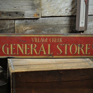 Custom General Store Sign - Rustic Hand Made Vintage Wooden Sign Decorations