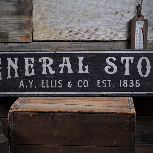General Store Sign Custom Store Sign Rustic Store Sign Wood Etsy