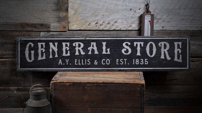 General Store Sign, Custom Store Sign, Rustic Store Sign, Wood General Store, General Store Decor - Rustic Hand Made Wooden Sign Decorations 