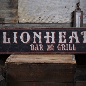 Custom Bar Sign, Bar Sign, Directional Bar Sign, Bar & Grill Sign, Bar Decor, Bar Wall Decor - Rustic Hand Made Distressed Wood Decoration