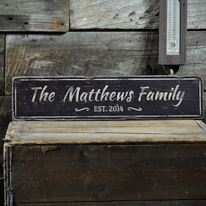 Custom Family Sign, Last Name Sign, Wedding Sign, Family Sign, Rustic Wedding Sign, Established Date Sign, Custom Wooden Sign Decorations