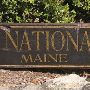 Custom National Park Wood Sign - Rustic Hand Made Vintage Wooden Sign Decoration
