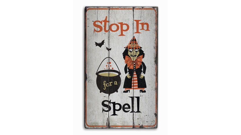 Stop And Spell Halloween Witches Haunted Witch Decor Wood | Etsy