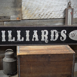 Billiards Sign, Pool Room Decor, Pool Lover, Pool Hall Sign, Pool Shark Gift, Billiards Lover, Rustic Handmade Vintage Wood Sign Decoration