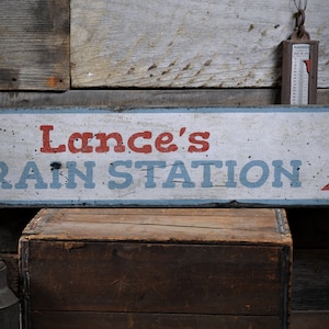 Kid Train Station Wood Sign, Custom Kid Room Sign, Train Lover Gift, Train Room Decor, Kid Train Depot, Rustic Handmade Wood Sign Decoration