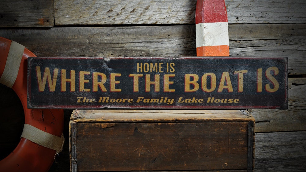 Boat Sign Custom Boat Sign Custom Lake Sign Boat House Etsy
