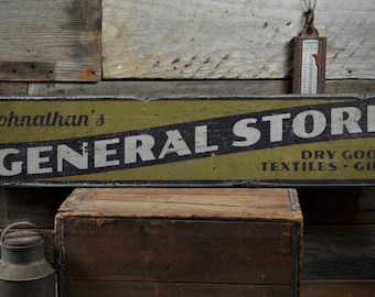General Store Sign, Mercantile Sign, Mercantile Wood Sign, Wooden General Store Sign, Custom Vintage Decor Sign Decor