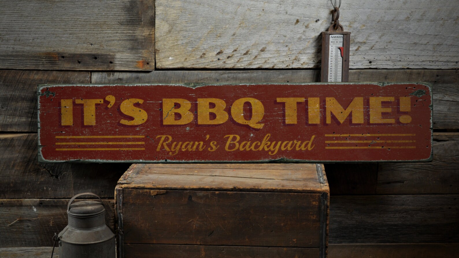 It's BBQ Time Wood Sign Custom Backyard Barbecue Grill Etsy