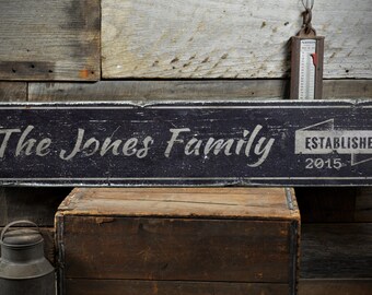 Wooden Wedding Decor, Established Date Family Sign, Rustic Family Name Sign, Custom Last Name Sign, Est. Date Wedding Sign Decorations