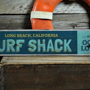 Surf Shack Sign, Surf Shack Decor, Surfing Decor, Surfer Gift, Beach House Decor, Surfer Decor - Rustic Hand Made Wooden Sign Decorations