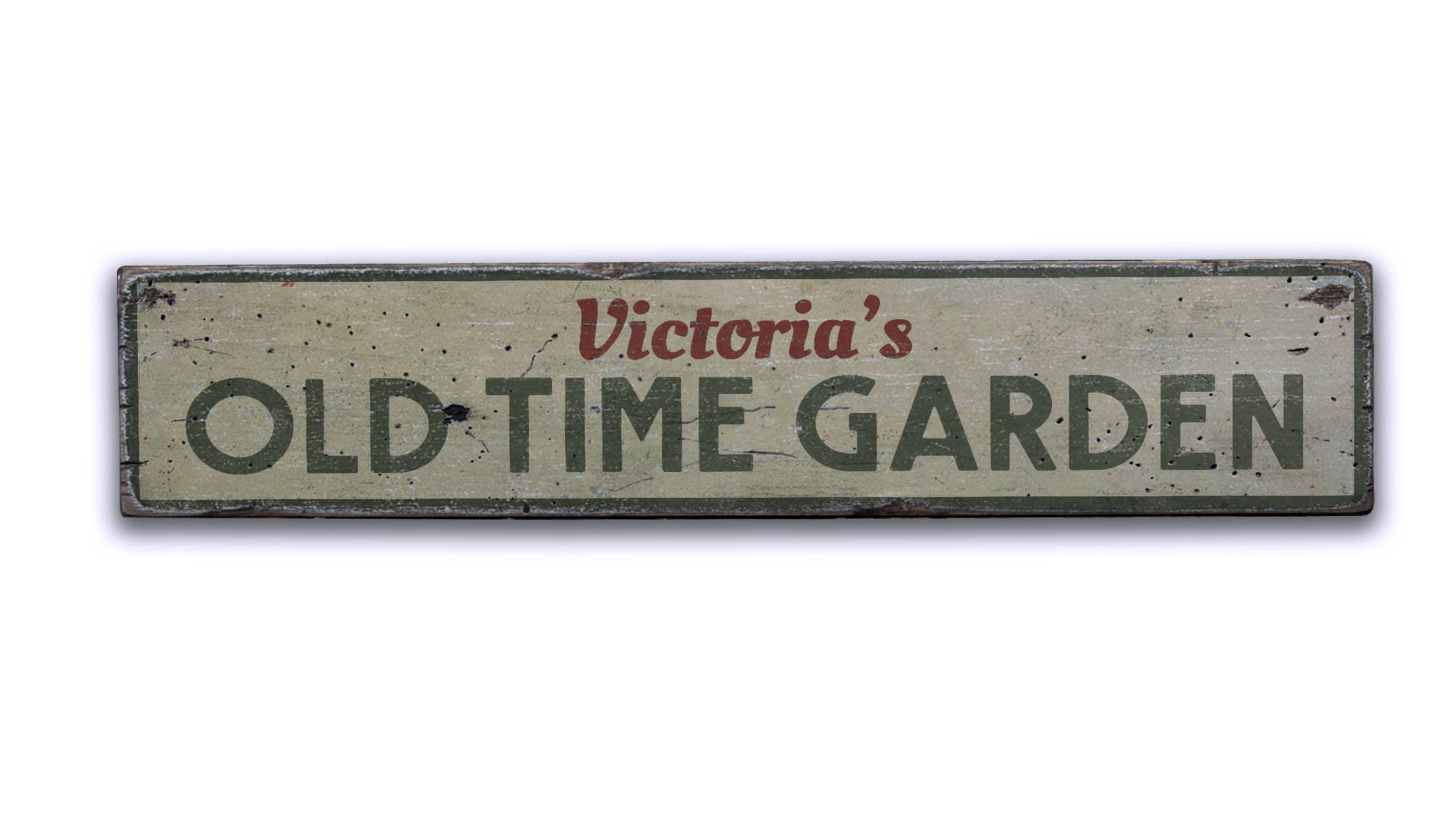 Old Time Garden Sign, Old Time Garden Decor, Custom Gardening Sign ...