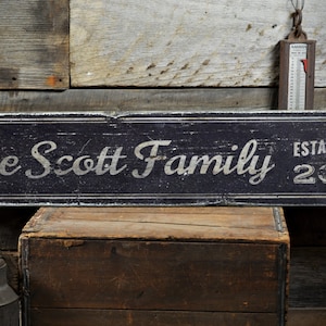 Established Date Family Sign, Rustic Family Name Sign, Custom Last Name Sign, Est. Date Wedding Sign, Wooden Wedding Decor