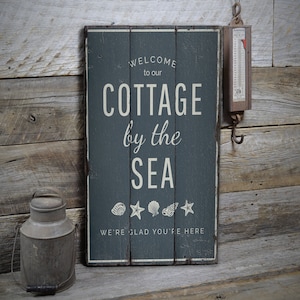 Sea Cottage Decor, Wood Cottage Decor, Ocean Gift Lifestyle, House Decor, Wooden Sale Decor, Wooden Wall Decor - Wooden Old Sign