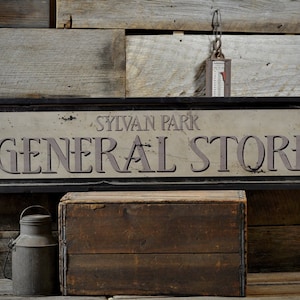 Custom General Store 5 & 10 Sign - Rustic Hand Made Vintage Wooden Sign Decorations