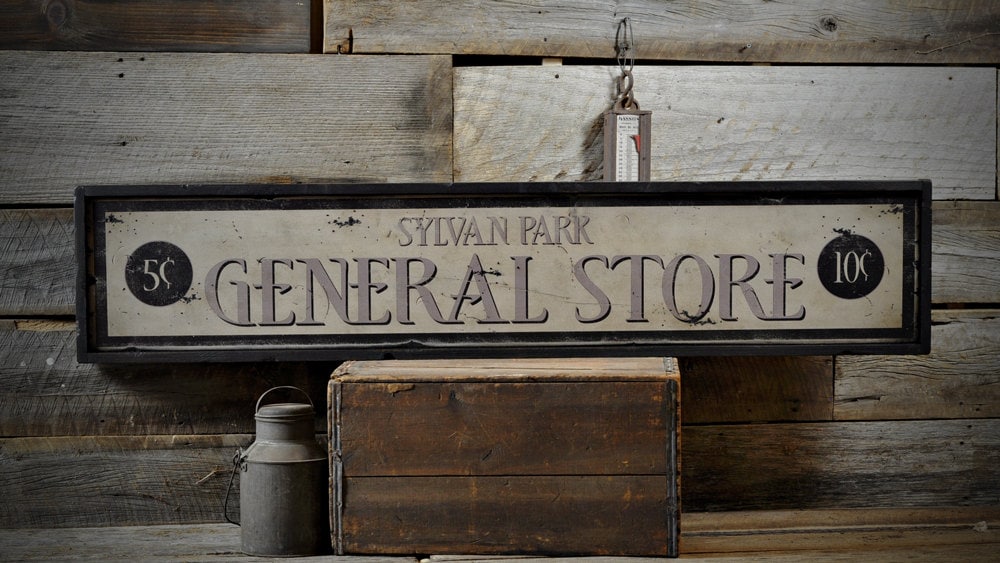Custom General Store 5 & 10 Sign Rustic Hand Made Vintage Etsy