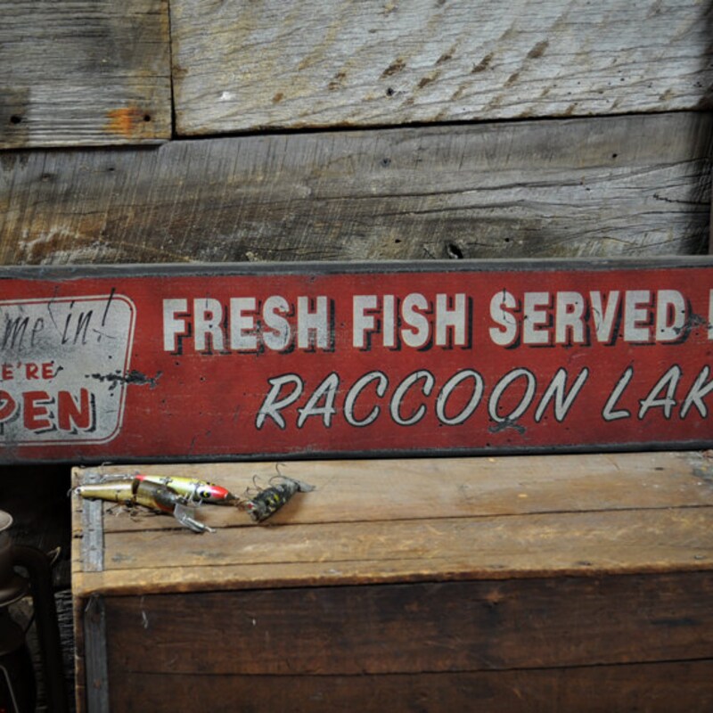 Fresh Fish Sign - Etsy