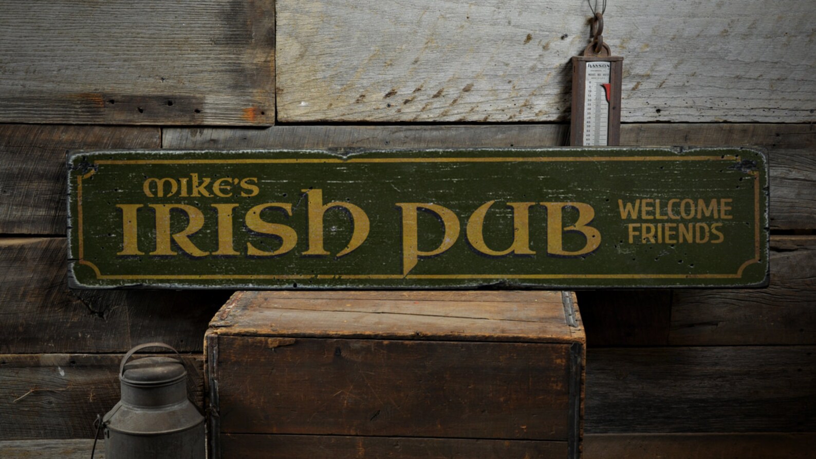 Irish Pub Wood Sign, Personalized Bar Owner Bartender Name Gift ...