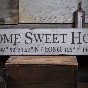 Home Sweet Home, Home Schild, Home Sweet Home Holzschild, Home Sweet Zeichen, Wanddekoration, Wohnkultur - Rustikale handgemachte Holzschild Dekor