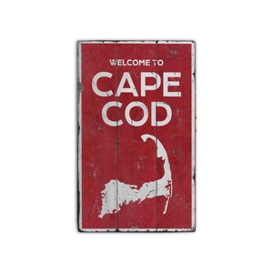 Cape Cod Welcome Sign, Retro Welcome Decor, Cape Cod Decor, Coastal ...