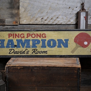 Ping Pong Wood Sign, Ping Pong Lover, Ping Pong Gift, Custom Ping Pong Sign Decor, Game Room Sign, Beach House, Vintage Handmade Wood Sign