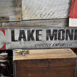 Benutzerdefinierte No Wake Area Lake Schild - Rustikale handgemachte Vintage Holzschild Dekorationen