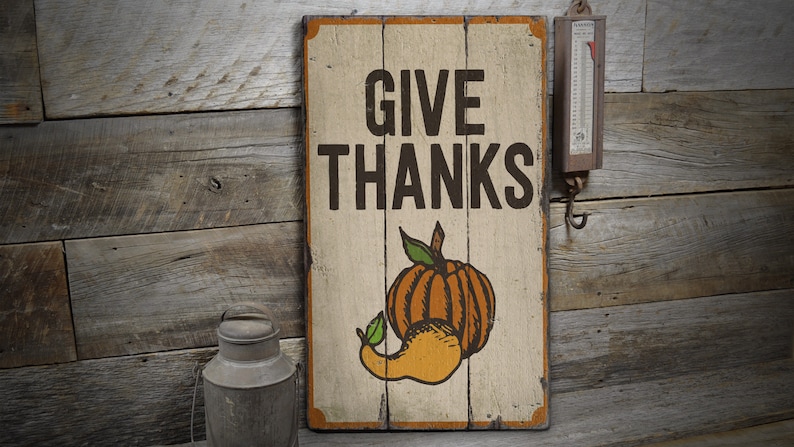 Wooden Thanks Sign Rustic Hand Made Vintage Wooden Decor Turkey Thanks Sign Decor Wood Sign Wood Parking Signs Give Thanks Sign