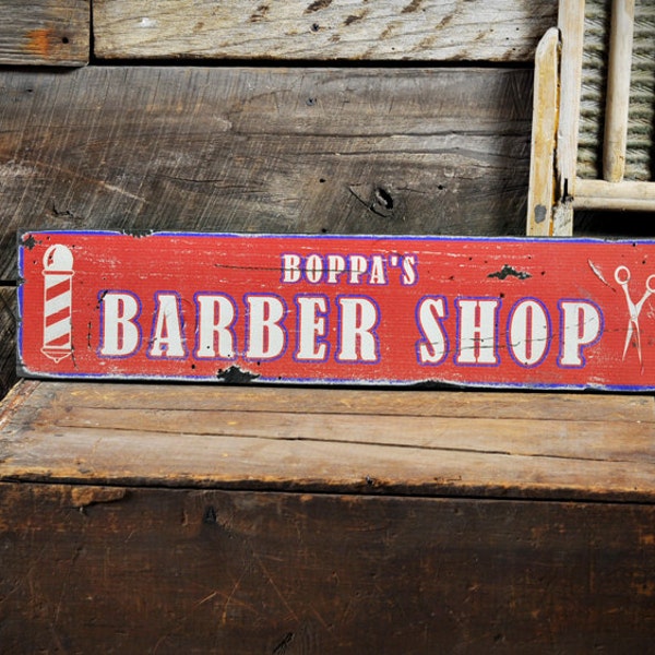 Barbr Signs Antique Barber Shop Sign - Etsy