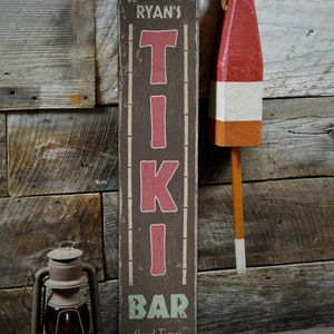 Tiki Sign, Wooden Tiki Signs, Tiki Wooden Gift, Tiki Bar, Wooden Tiki Decor, Old Tiki Sign, Tiki Life, Rustic Handmade Wood Sign Decoration