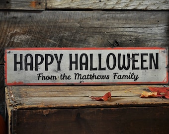 Custom Halloween Sign, Handcrafted Wooden Decor