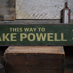 Lake Wood Sign, Custom Lake Name Decor, Lake Lover Gift, Lake Directional Sign, Lake Gift, Rustic HandMade Vintage Wooden Sign Decorations