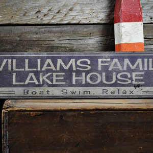 Lake House Sign, Custom Lake Sign, Lake House Decor, Family Lake Sign, Sign For Lake House, Lake - Rustic Hand Made Wooden Sign