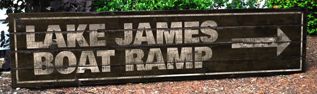 Personalized Boat Ramp Lake House Wood Sign Rustic Hand Made Vintage ...