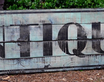 Antiques Sign, Rustic Handmade Wooden Farmhouse Decor