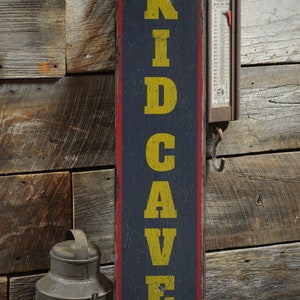 Kid Cave Sign, Kid Room Sign, Kid Room Decor, Wooden Kids Sign, Wooden Sign, Cave Sign for Kids, Rustic Handmade Wood Sign Decor