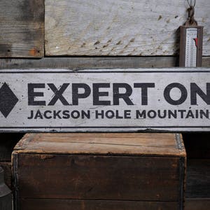 Expert Only Ski Sign, Wood Ski Decor, Double Diamond Sign, Diamond Ski Sign, Custom Ski Lodge Decor, HandMade Vintage Wood Sign