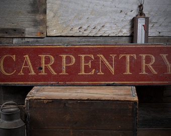Regalo de carpintero, letrero de carpintero, regalo de carpintero personalizado, decoración de carpintería, decoración de pared de carpintero - Decoración rústica de madera envejecida hecha a mano