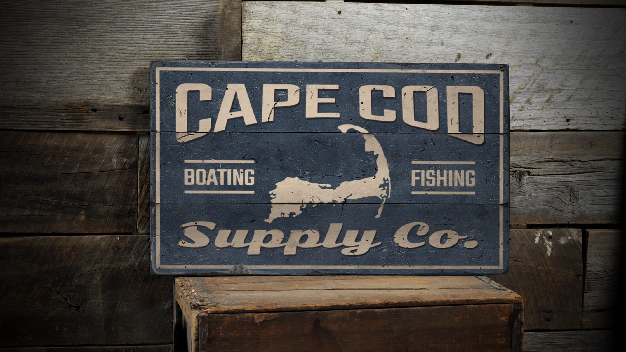 Cape Cod Supply Sign, Boat Supply Sign, Fishing Supply Sign, Cape Cod Shop  Sign, Store Entry Sign, Antique Style Sign - Rustic Wooden Sign