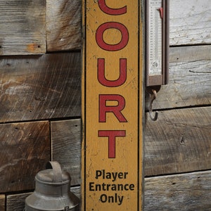 Basketball Court Sign, Basketball Sign, Kid Sign, Kid Decor, Wood Sign, Wooden Kid Sign, Sign for Kid, Rustic Handmade Wood Sign Decor