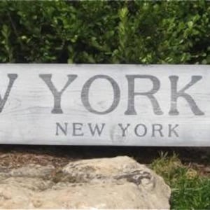 New York City, New York Wood Sign - Rustic Hand Made Vintage Wooden Sign For The City