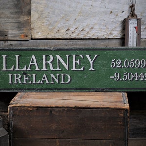 Custom Ireland Sign, Ireland Gift, Ireland Wall Decor, Irish Wall Decor, Irish Decor, Irish Gift-Rustic Hand Made Distressed Wooden Signs
