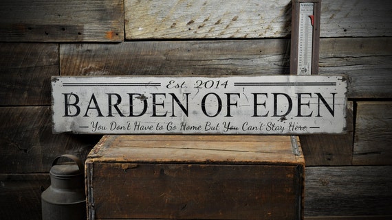 Custom Tavern / Pub Est Date Sign -Rustic Hand Made Distressed Wooden | UK