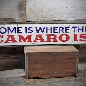 Camaro Home Sign, Fast Car Sign, Camaro Home Decor, Camaro Lover Gift, Chevy Camaro Garage, Vintage Style Sign - Handmade Wooden Sign