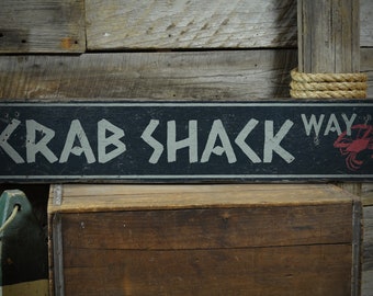 Krabhutbord, Krabhut, Krabhutcadeau, Krabcadeau, Stranddecoratie, Oceaandecoratie, Kustcadeau, Strand, Rustiek handgemaakt houten bord