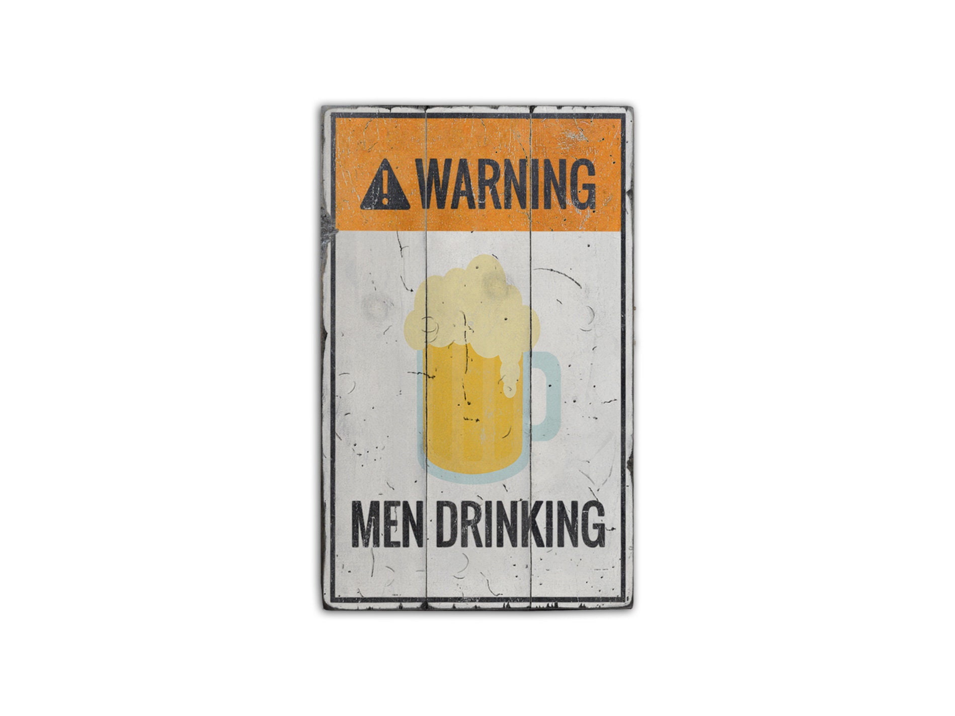 Men Drinking Warning Sign, Rustic Bar Sign, Gift for Him, Man Cave ...